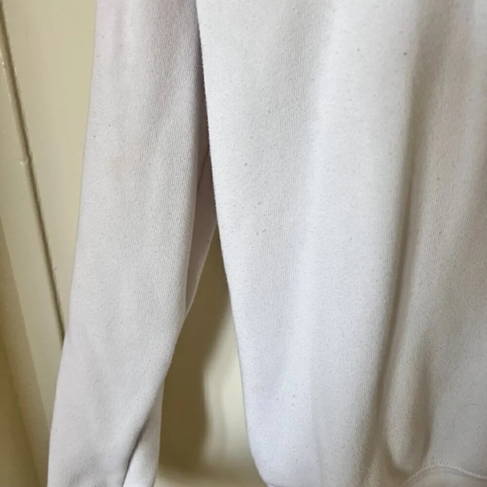 Create White Crew Neck Terry Fleece Lining Sweater S​​​​​​​​​​​